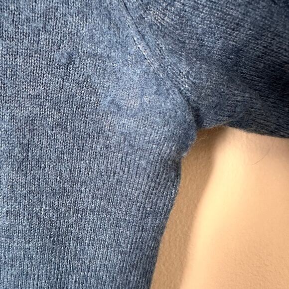 Scotch Soda Lambswool Sweater Mens XXL Elbow Patch Preppy Classic Casual Blue - Picture 5 of 11